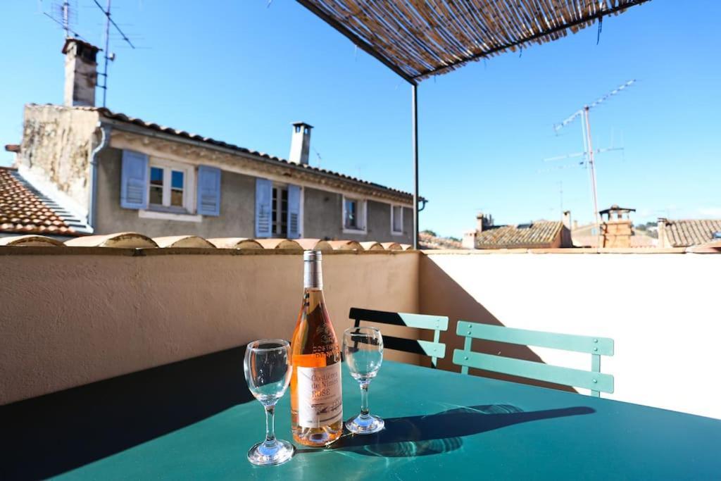 Valbonne Village House With Ac & Sunny Roof Terrace Exterior foto